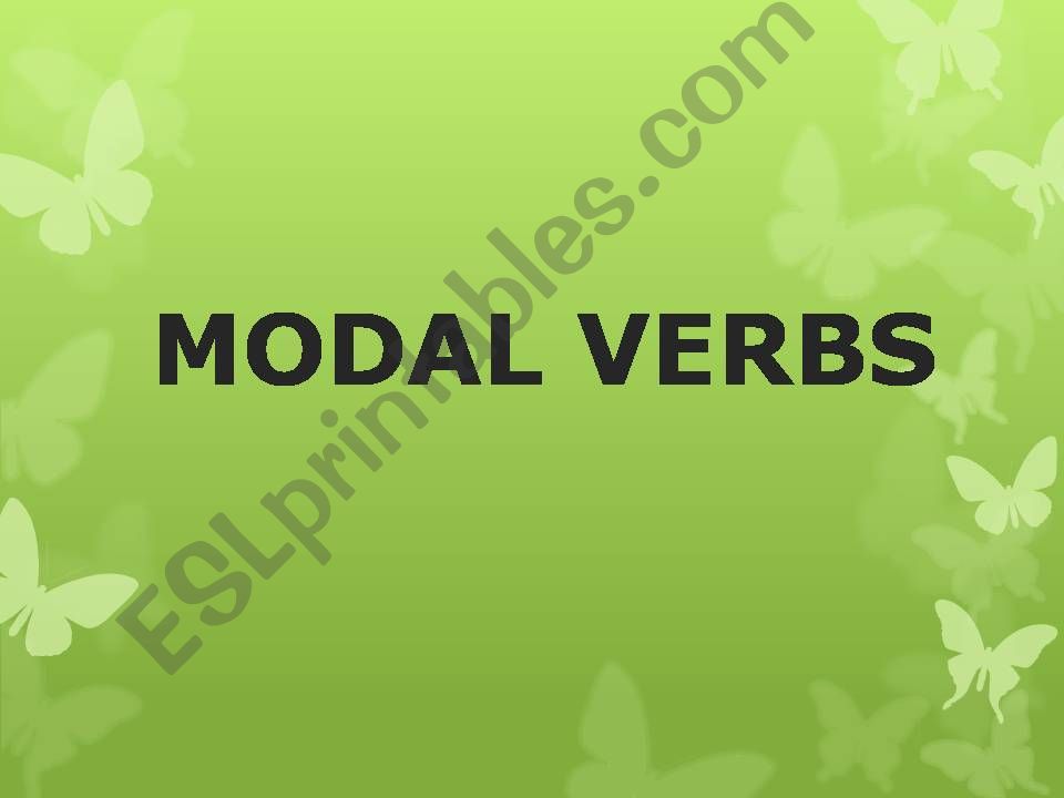 Modal verbs powerpoint