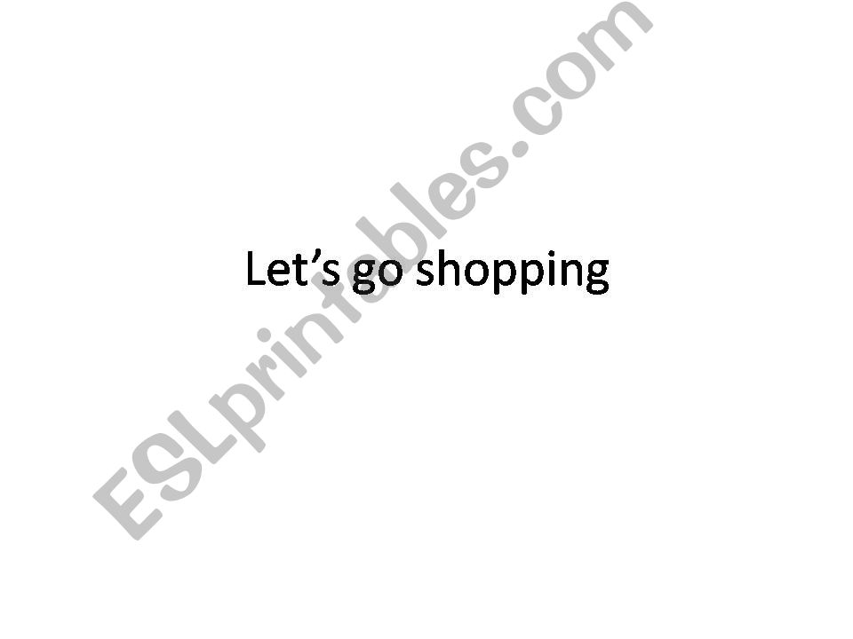 Lets go shopping powerpoint