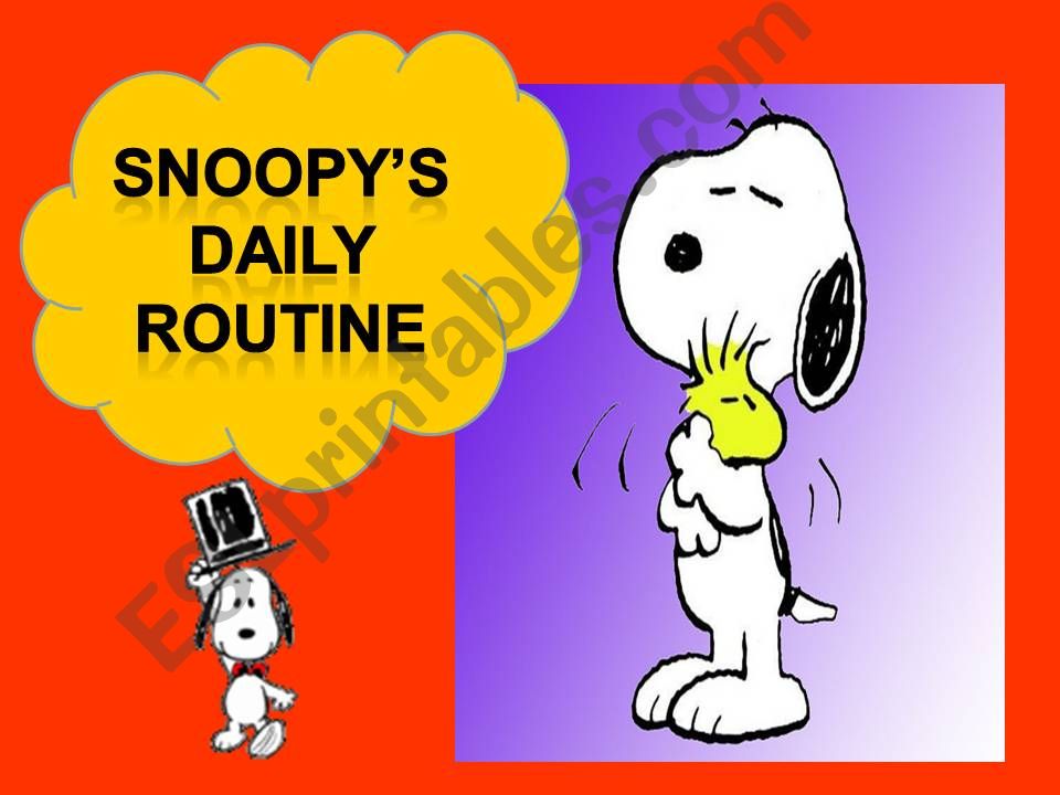 Snoopys Daily Routine-part 1 powerpoint