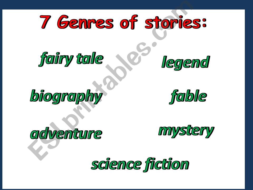 7 Genres of Stories powerpoint