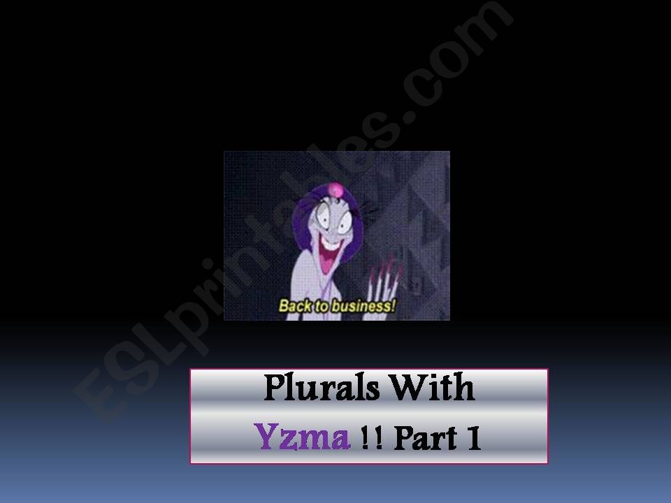 Plural with YZMA powerpoint