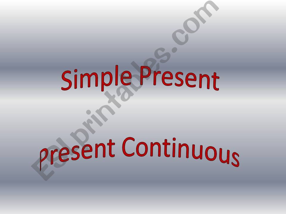 present simple & continous powerpoint