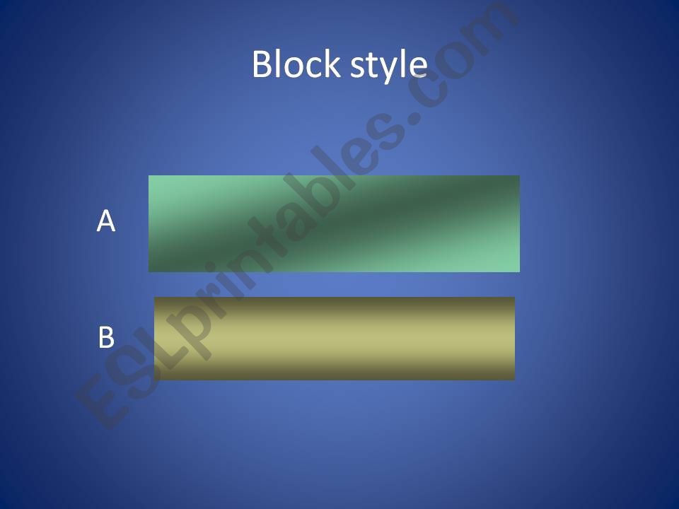 block style compare and contrast essay