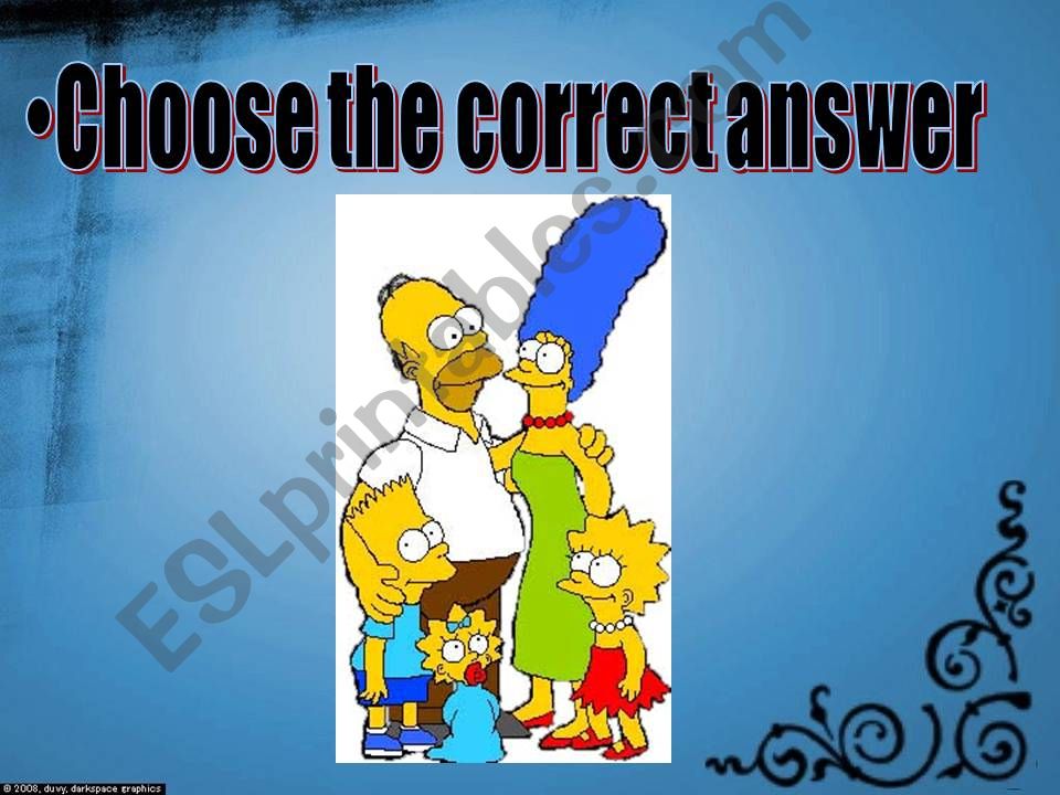 Simpsons abilities quiz powerpoint