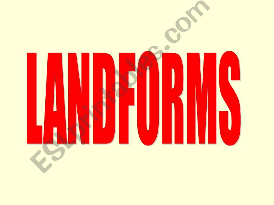 landforms on earth  powerpoint