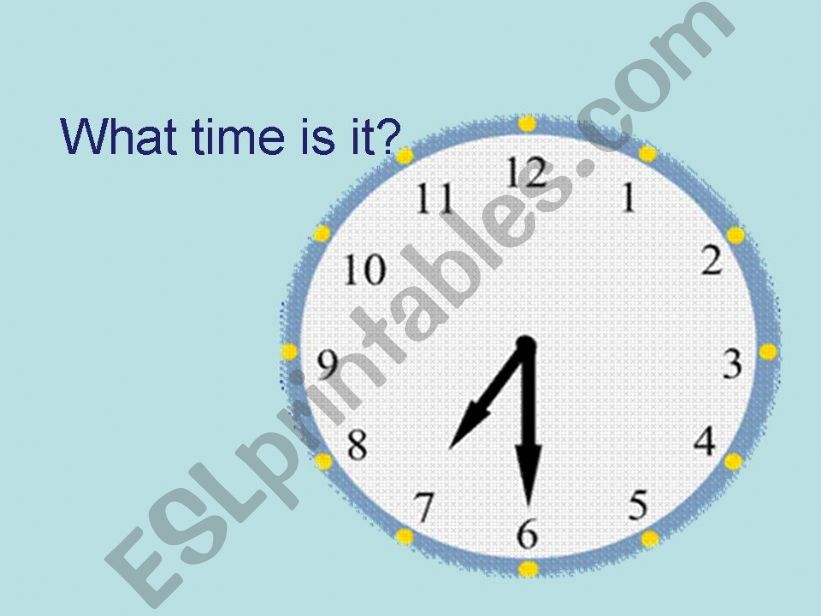 WHAT TIME IS IT? powerpoint