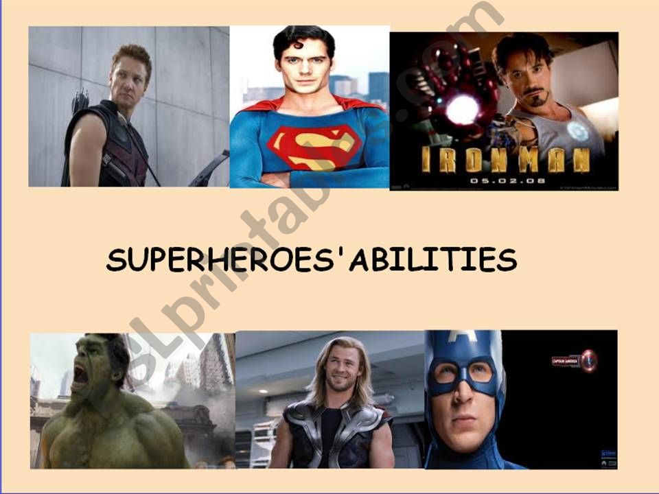 Practicing abilities (can/cant) - Superheroes