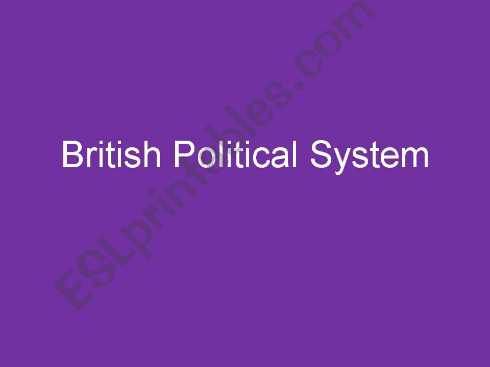 British Electoral System powerpoint