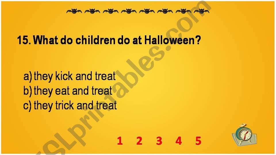 Halloween quiz, part 2 powerpoint
