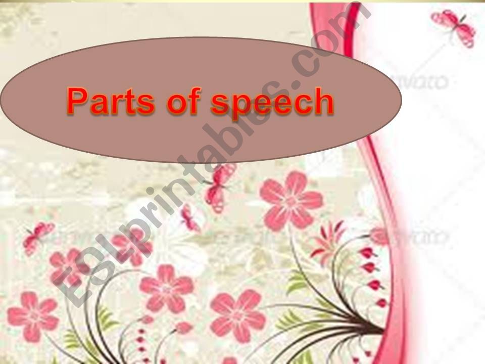 parts of seech powerpoint