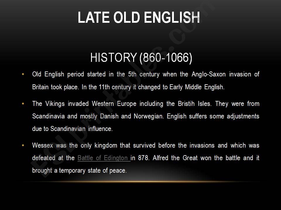 Later old English powerpoint