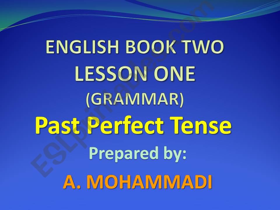 Past Perfect Tense powerpoint