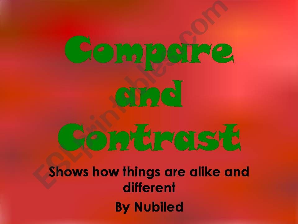 compare and contrast powerpoint