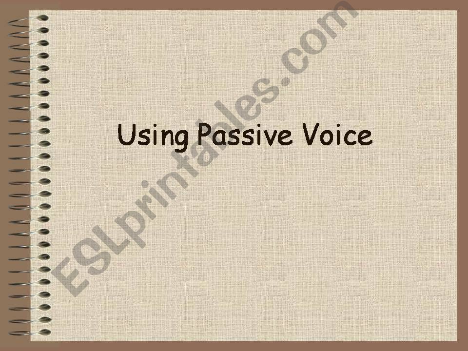 passive voice powerpoint