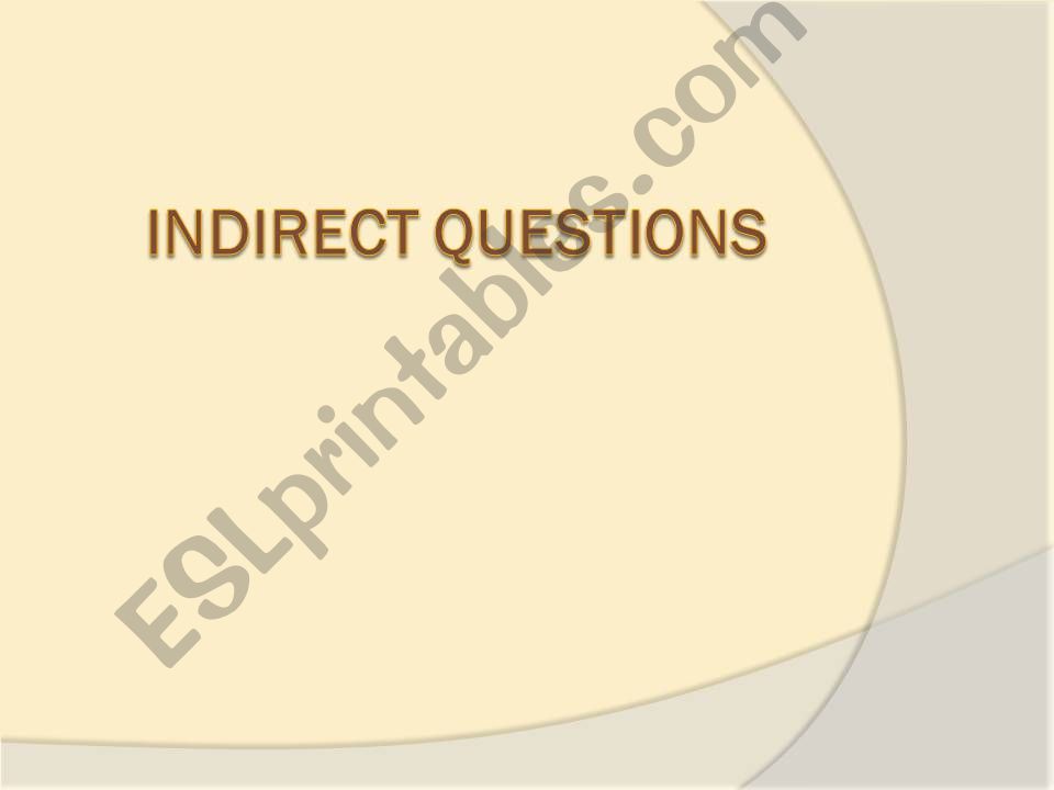 Indirect Questions powerpoint