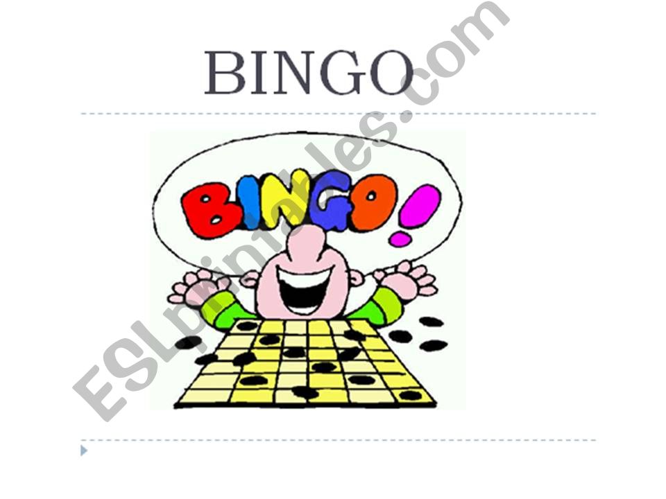 BINGO PERSONAL IDENTITY powerpoint