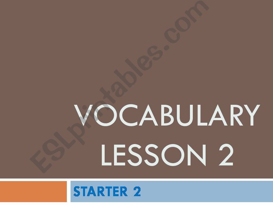 vocabulary singular-plural powerpoint