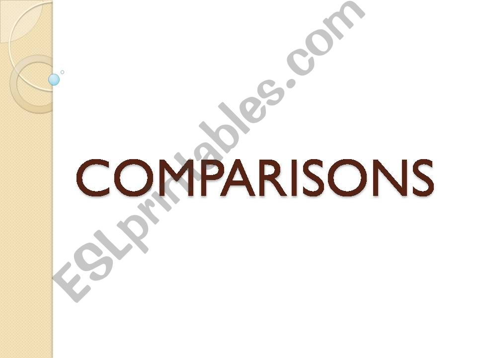 COMPARATIVES AND SUPERLATIVES powerpoint