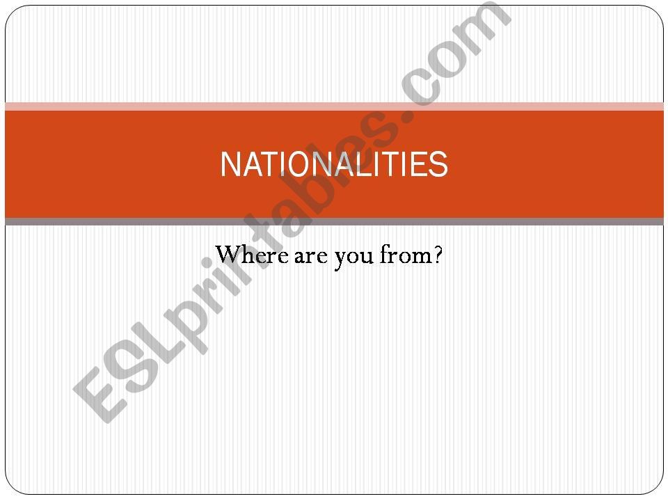 Nationalities powerpoint