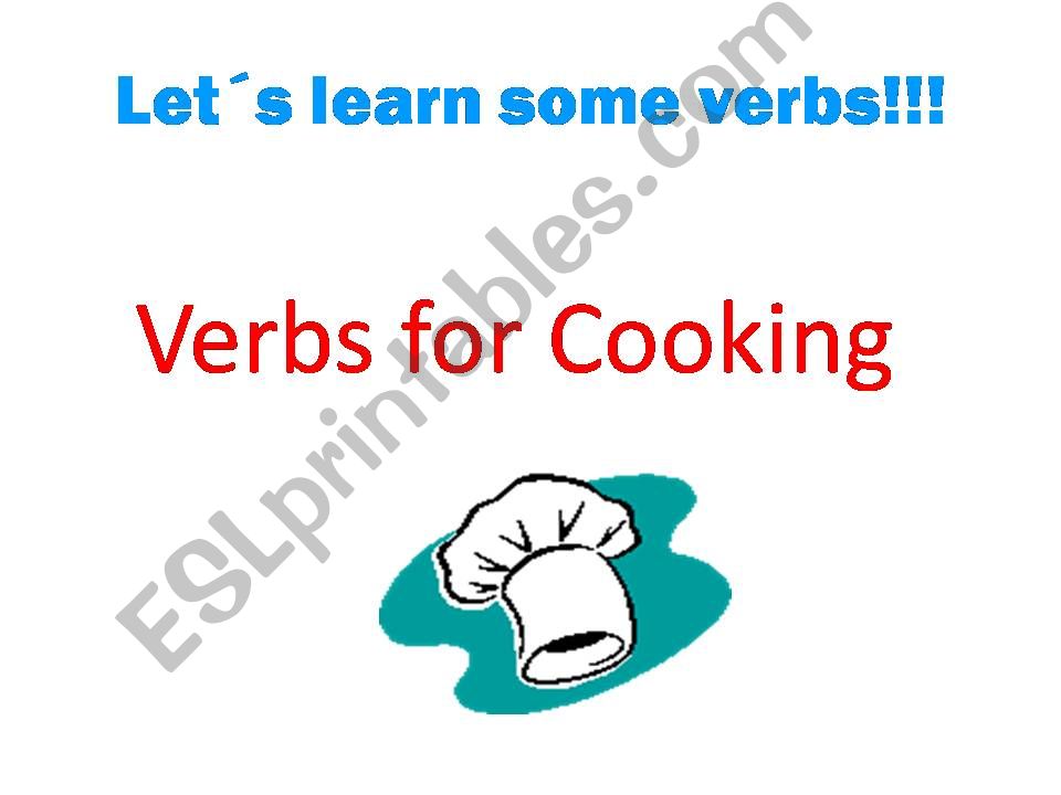 Verbs for cooking powerpoint