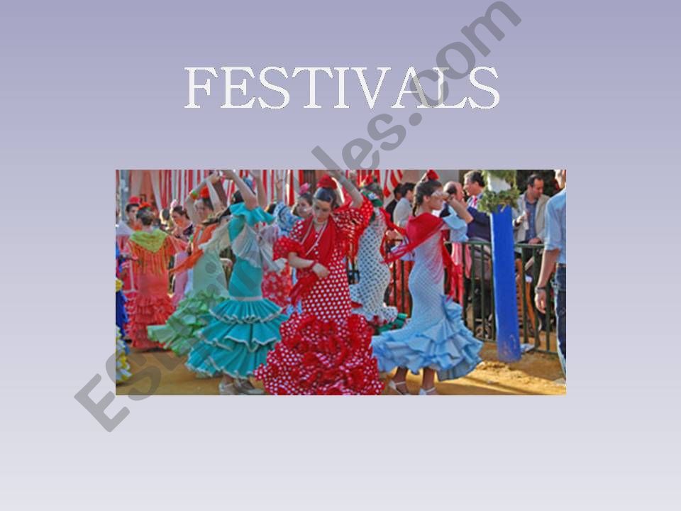 Festivals in Spain powerpoint