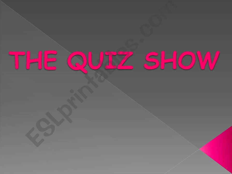 Quiz show powerpoint