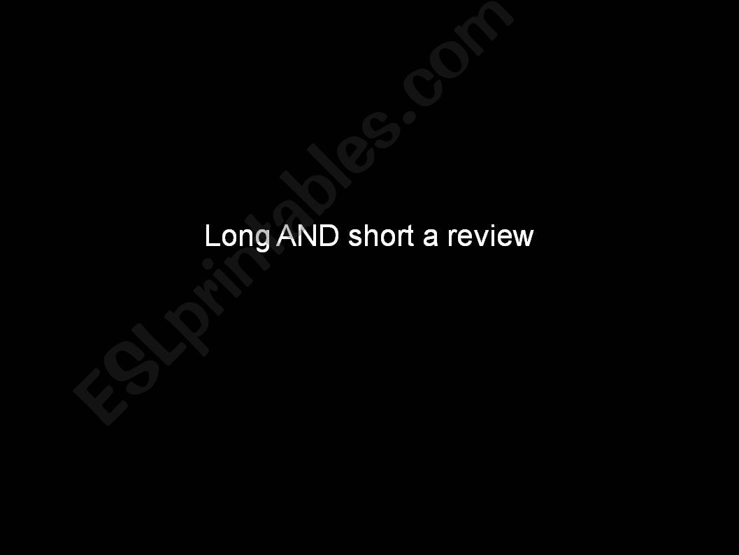 Long and Short a Sounds Word Chain 