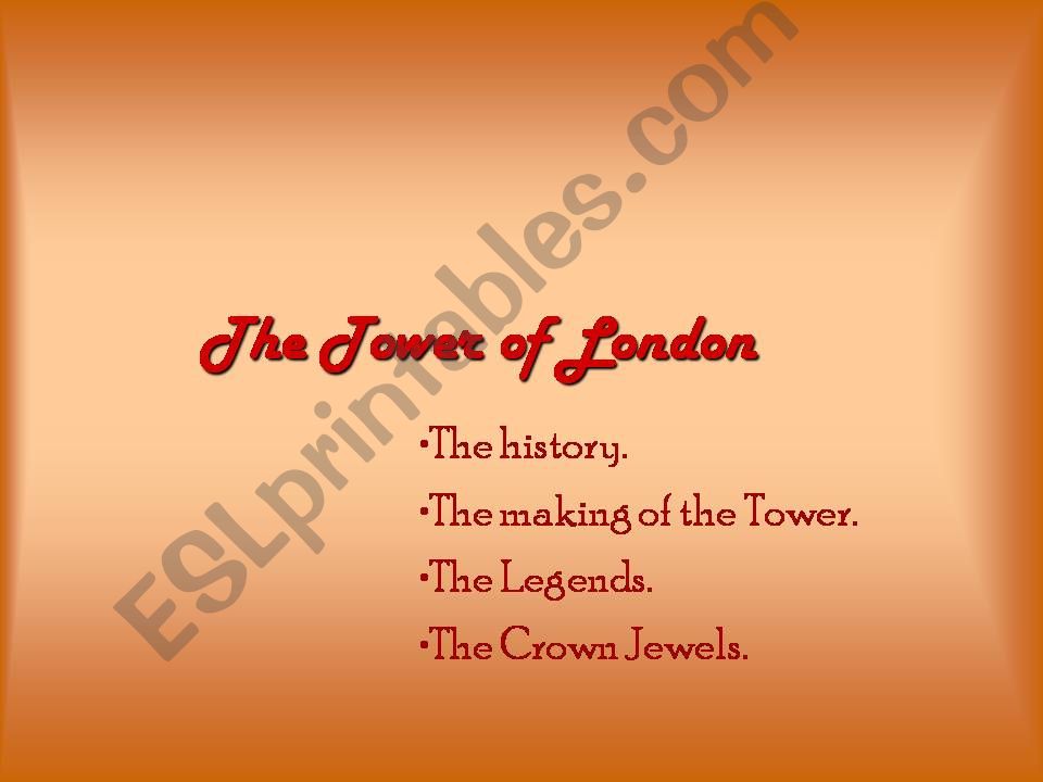 Tower of London powerpoint