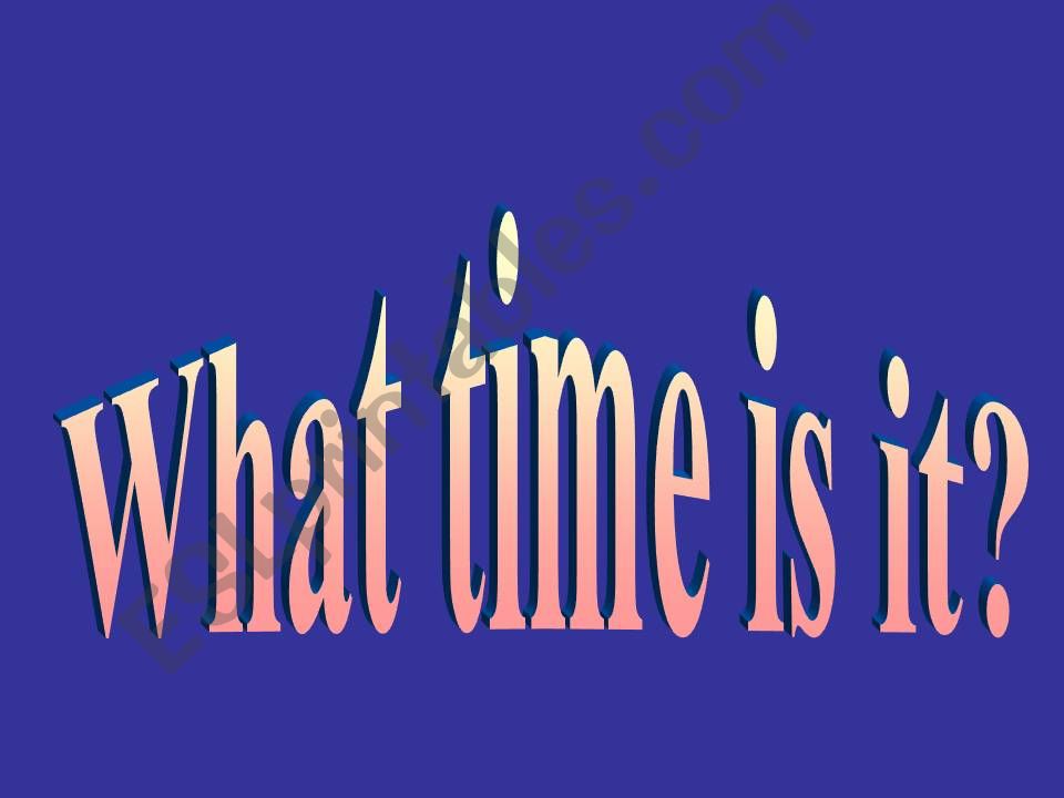 What time is it? powerpoint