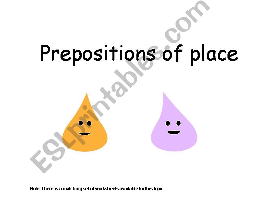 Prepositions of Place powerpoint