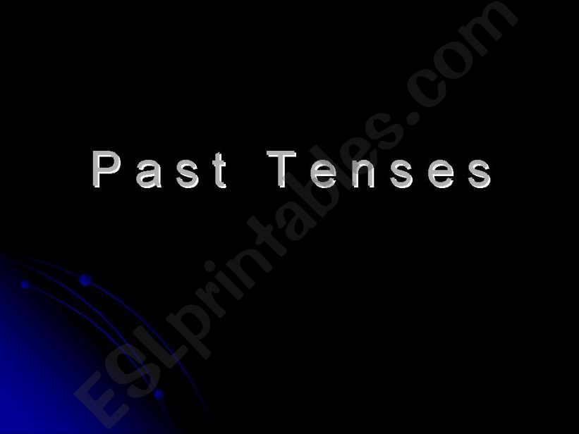 past tense - introductory lesson