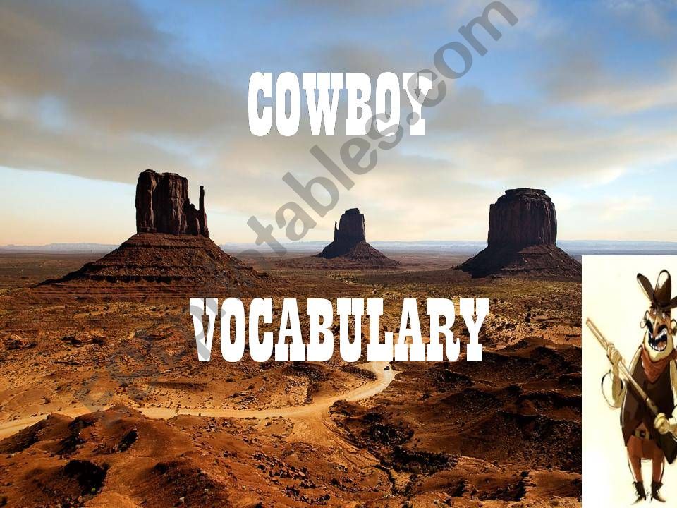 COWBOYS VOCABULAY powerpoint