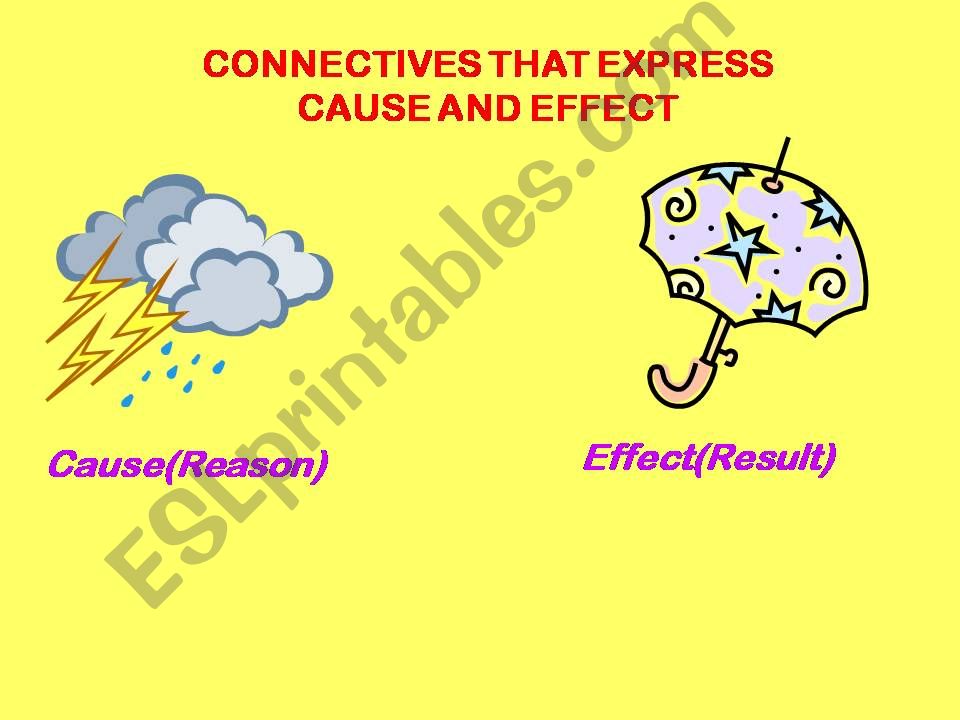 Connectives That Express Cause and Effect
