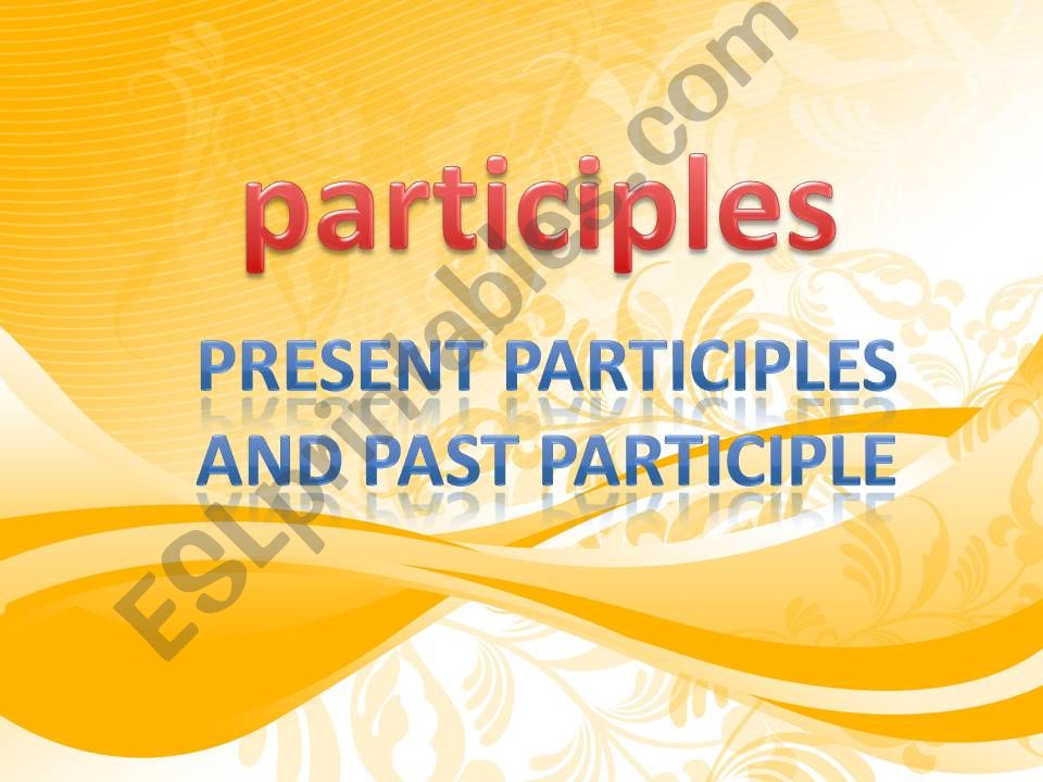 participle powerpoint