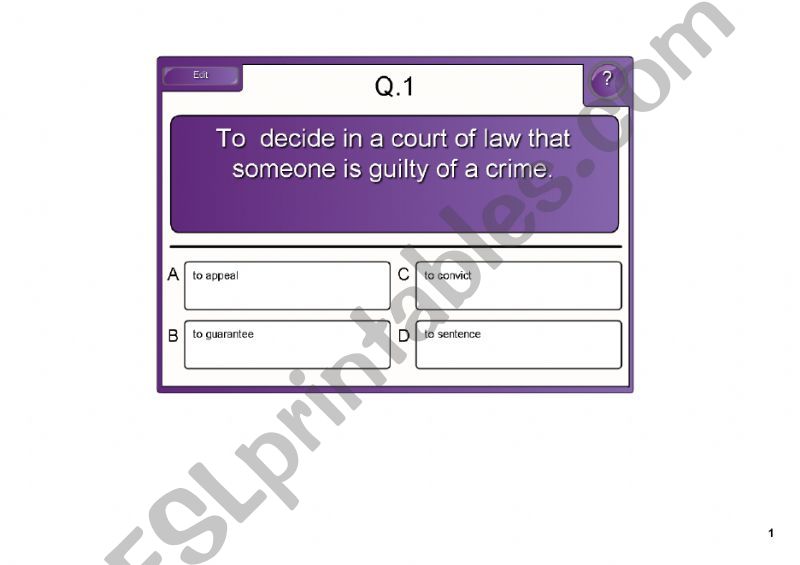 Crime Vocabulary powerpoint