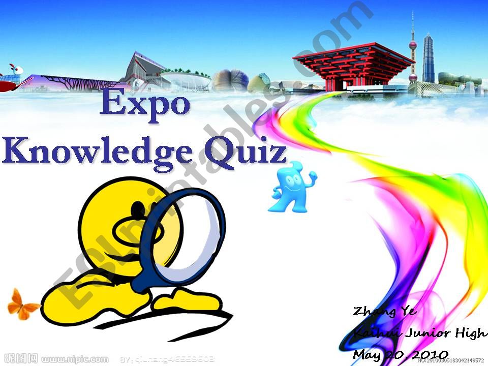 Quiz about Shanghai Expo 2010 powerpoint