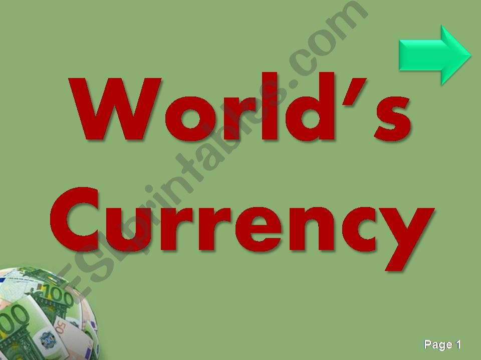 Worlds Currencies Game powerpoint