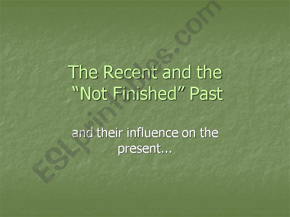 The Present Perfect powerpoint