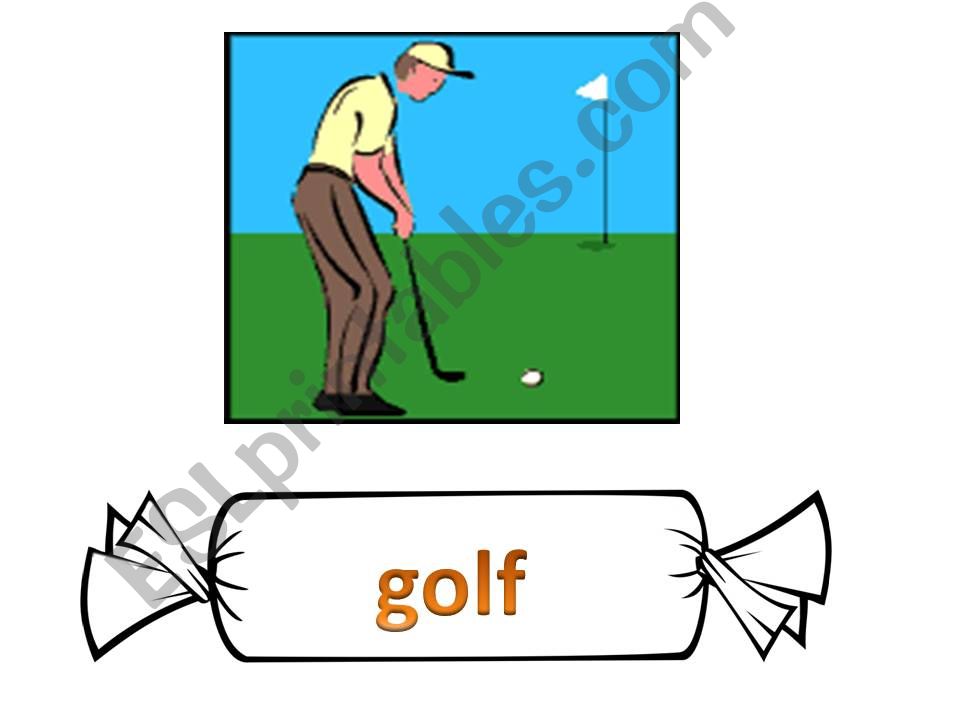 sport flash cards with animated pictures