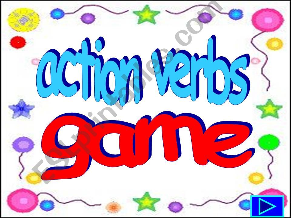 action verbs game powerpoint