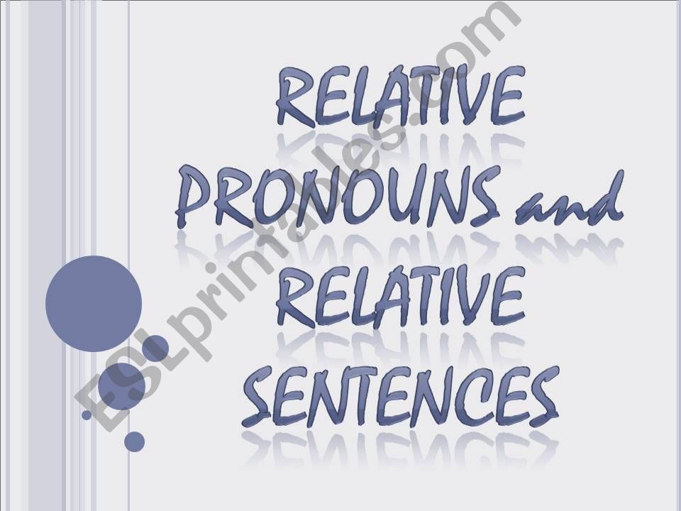 RELATIVE CLAUSES powerpoint