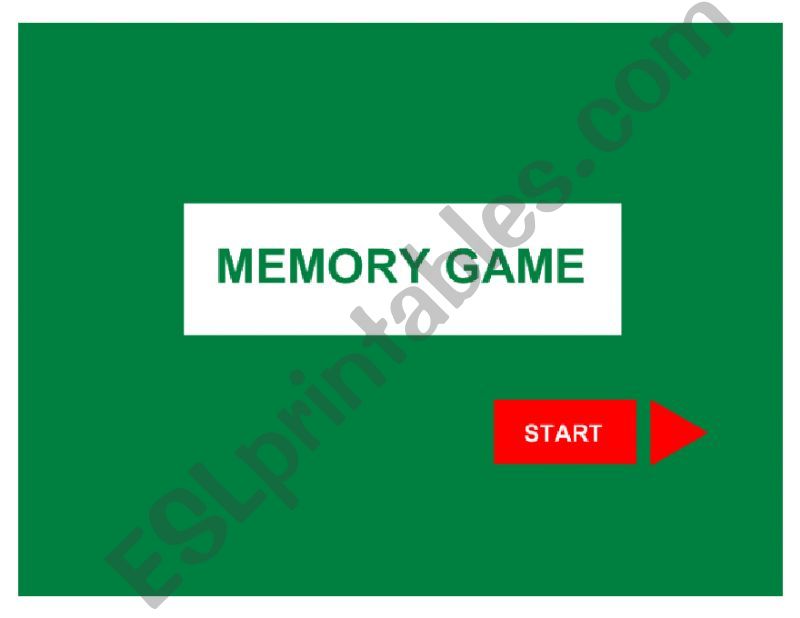 Memory game powerpoint