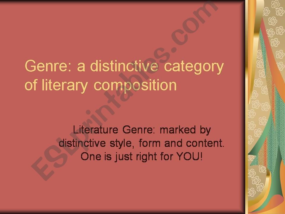 types of genres powerpoint
