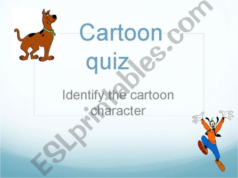 quiz with cartoon pictures powerpoint