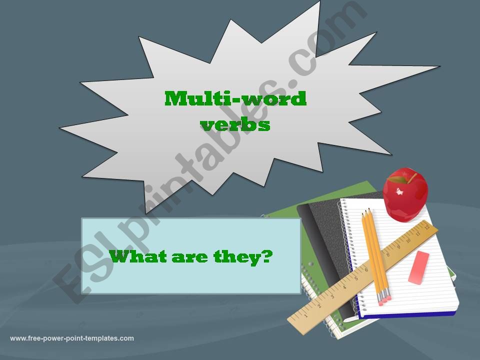 Multi-word verbs  powerpoint