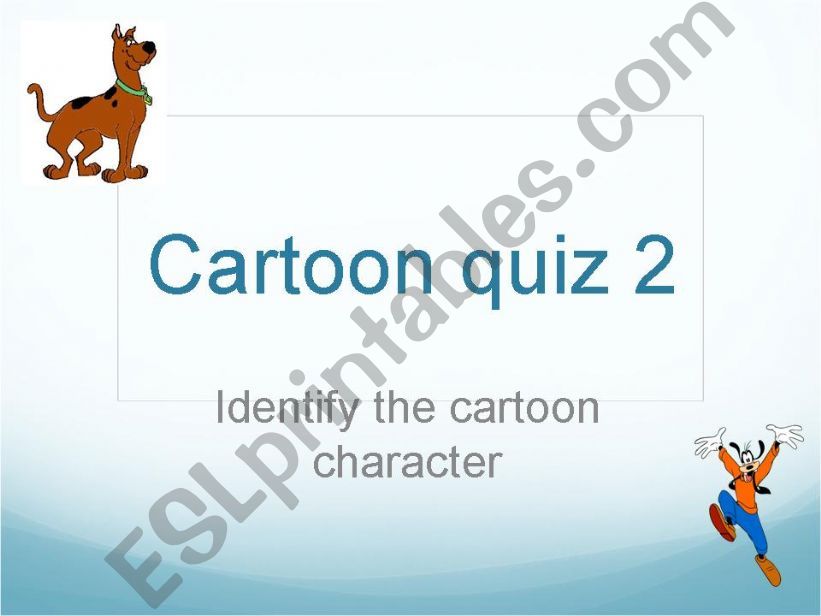 quiz with cartoon pictures 2 powerpoint