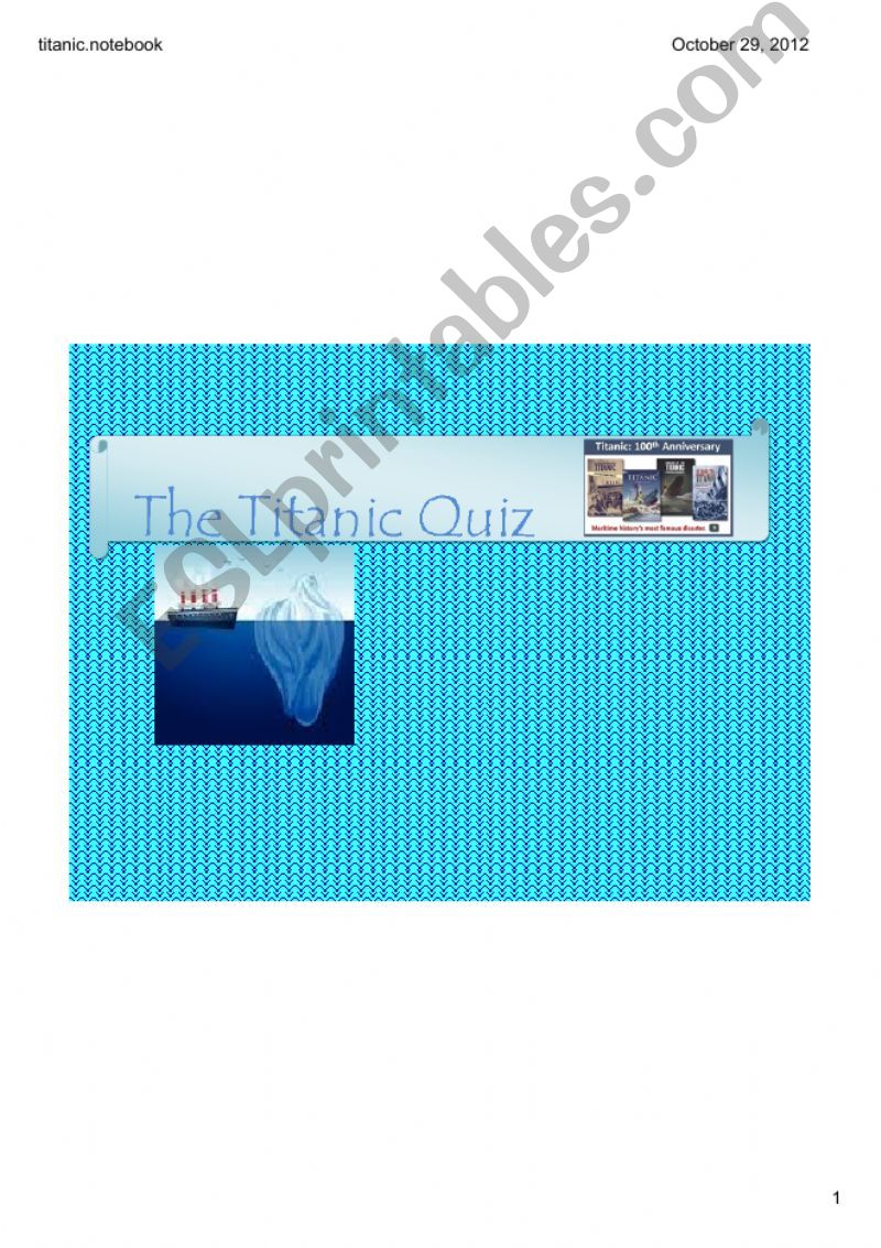 Titanic quiz powerpoint