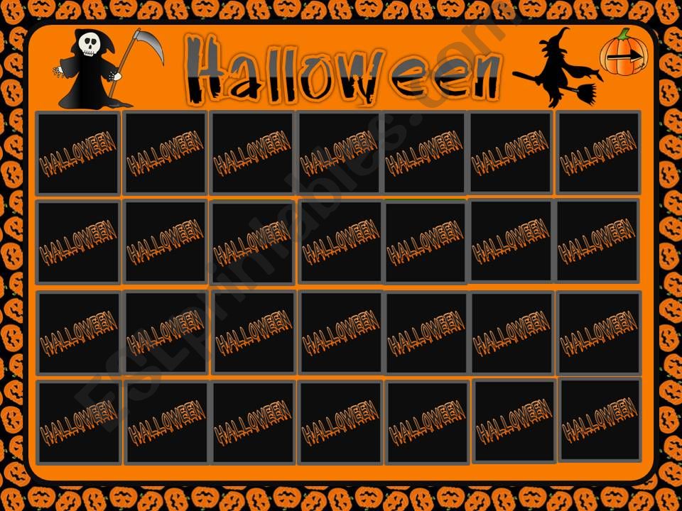 Halloween - memory game powerpoint