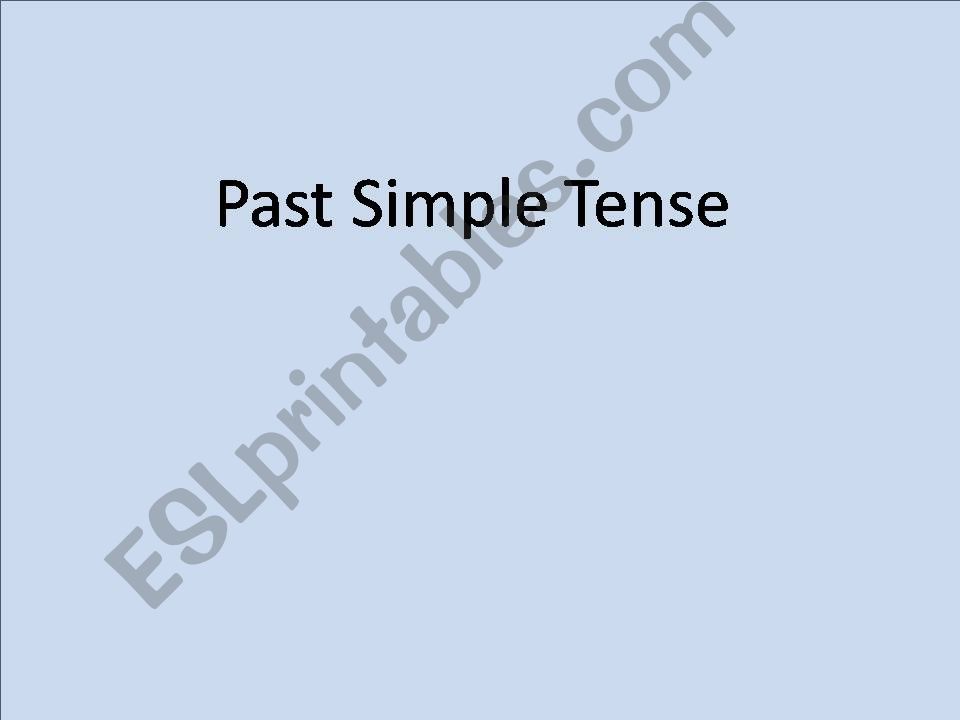 Past Tense powerpoint