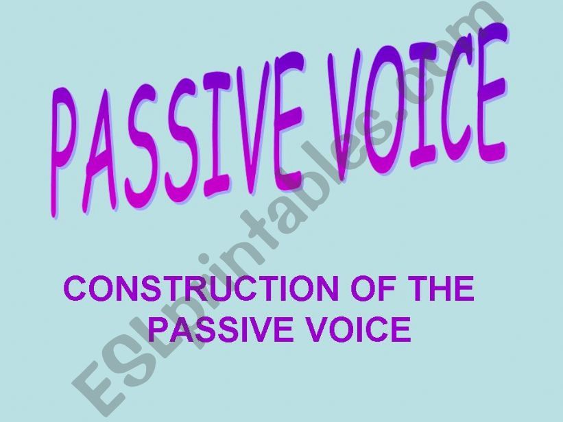 passive voice powerpoint